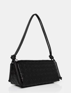 Public Desire The Tate Woven Oblong Knotted Handle Shoulder Bag | Women Evening Bags