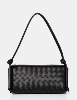 Public Desire The Tate Woven Oblong Knotted Handle Shoulder Bag | Women Evening Bags