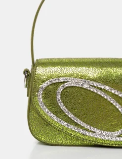 Public Desire The Tonic Cracked Pu Diamante Mini Grab Bag | Women Mini Bags