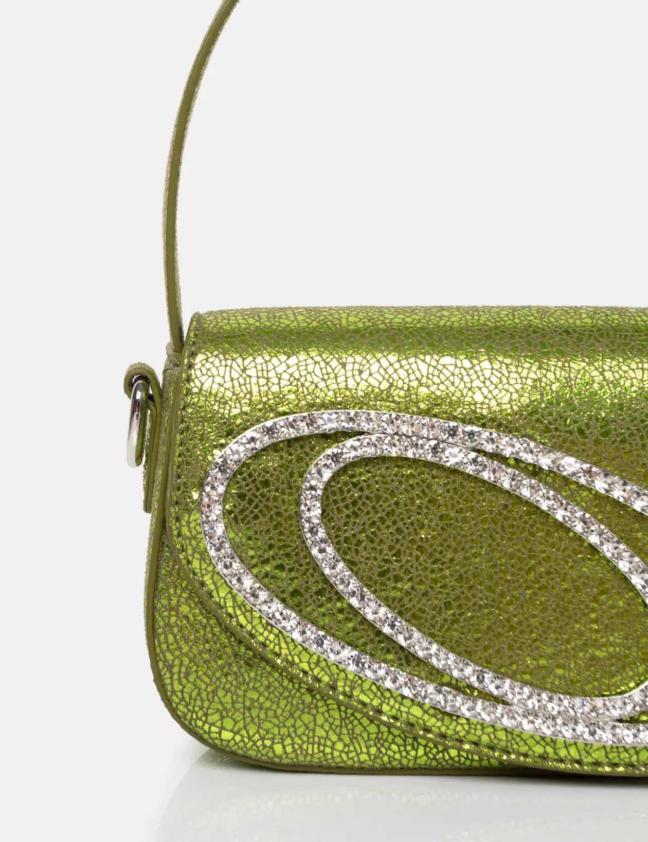 Public Desire The Tonic Cracked Pu Diamante Mini Grab Bag | Women Mini Bags