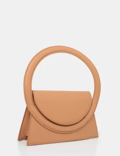 Public Desire The Top Handle Pu Circlur Handle Grab Bag | Women Mini Bags