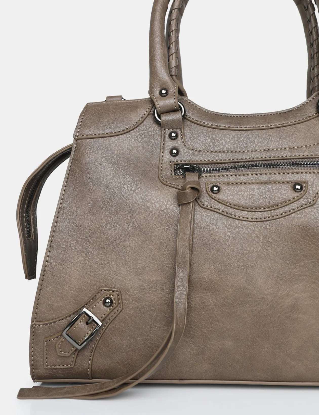 Public Desire The Willa Metallic Zip Detail Tote Bag | Women Tote Bags