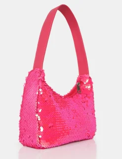 Public Desire The Zane Pink Sequin Shoulder Bag | Women Mini Bags