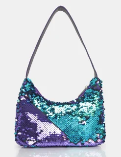 Public Desire The Zane Purple Sequin Shoulder Bag | Women Mini Bags