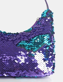 Public Desire The Zane Purple Sequin Shoulder Bag | Women Mini Bags