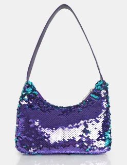 Public Desire The Zane Purple Sequin Shoulder Bag | Women Mini Bags