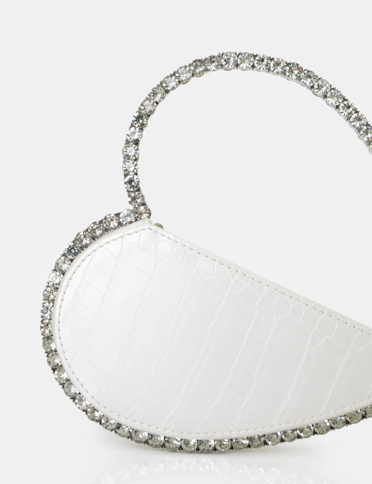 Public Desire The Zee Croc Diamante Love Heart Grab Bag | Women Diamante Bags