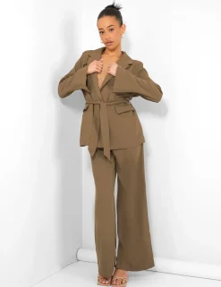 Public Desire Tie Waist Blazer | Women Outerwear & Jackets