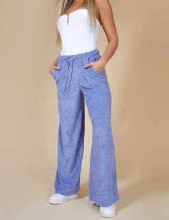Public Desire Towelling Wide Leg Joggers | Women Jogger & Leggings