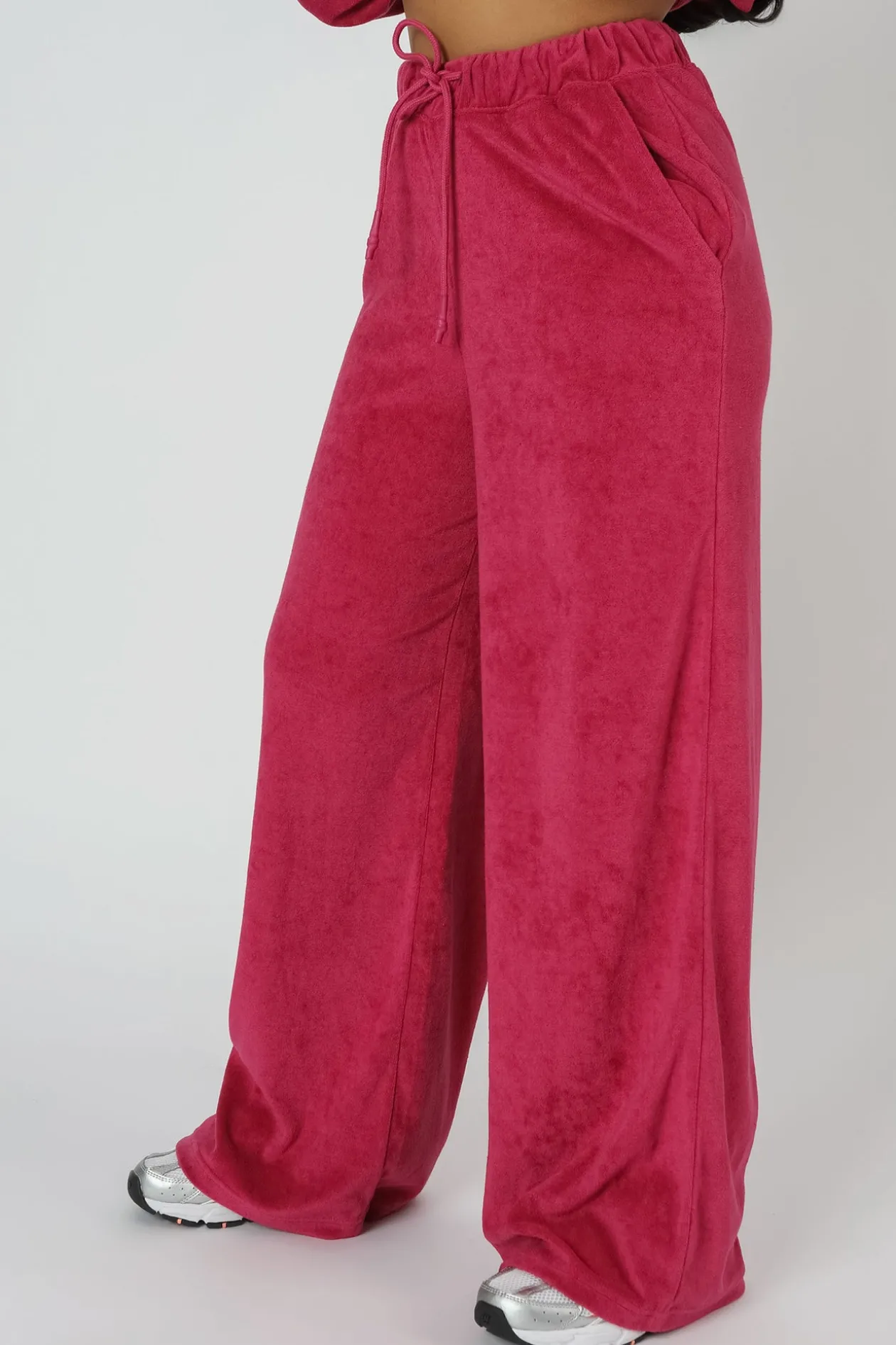 Public Desire Towelling Wide Leg Joggers | Women Jogger & Leggings