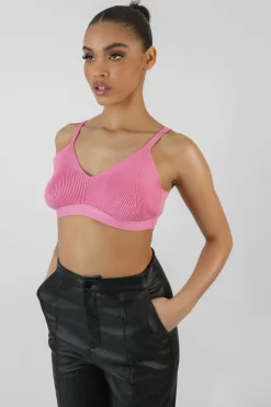 Public Desire Triangle Knitted Bralet | Women Knitwear