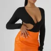 Public Desire Twist Bust Waist Cutout Bodysuit | Women Bodysuits