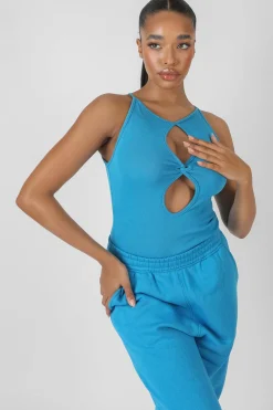 Public Desire Twist Keyhole Sleeveless Bodysuit | Women Bodysuits