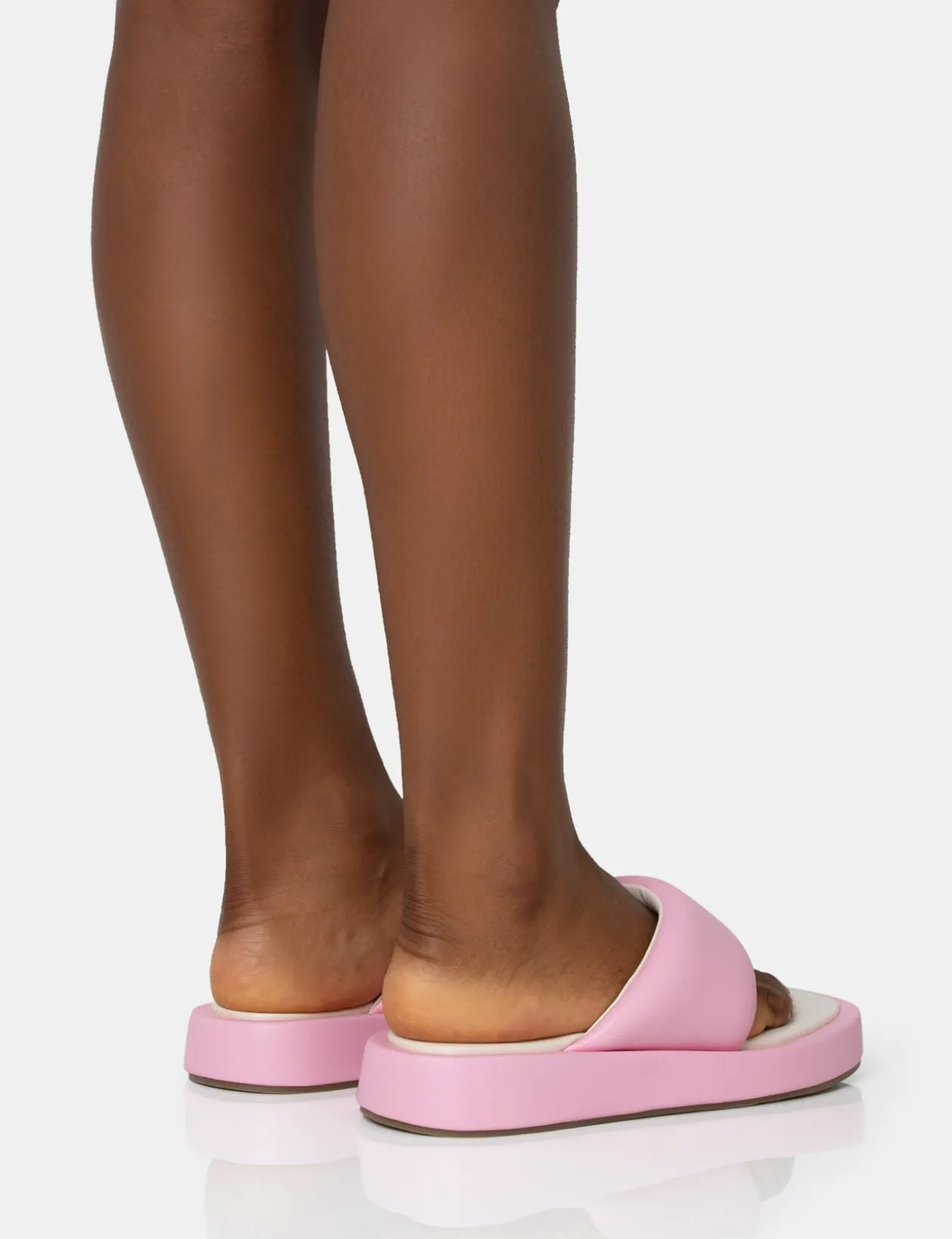Public Desire Vacay Contrast Padded Square Toe Flip Flop Sandals | Women Chunky Sandals