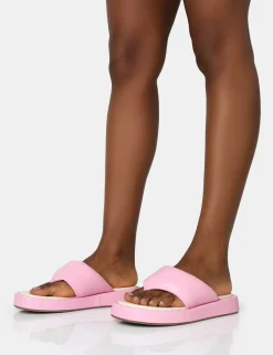 Public Desire Vacay Contrast Padded Square Toe Flip Flop Sandals | Women Chunky Sandals