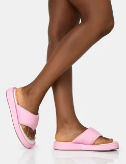 Public Desire Vacay Contrast Padded Square Toe Flip Flop Sandals | Women Chunky Sandals