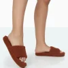Public Desire Vale Borg Fluffy Slider Slipper | Women Sliders