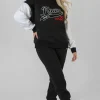 Public Desire Varsity Contrast Sleeve Hoodie | Women Sweatshirt & Hoodies