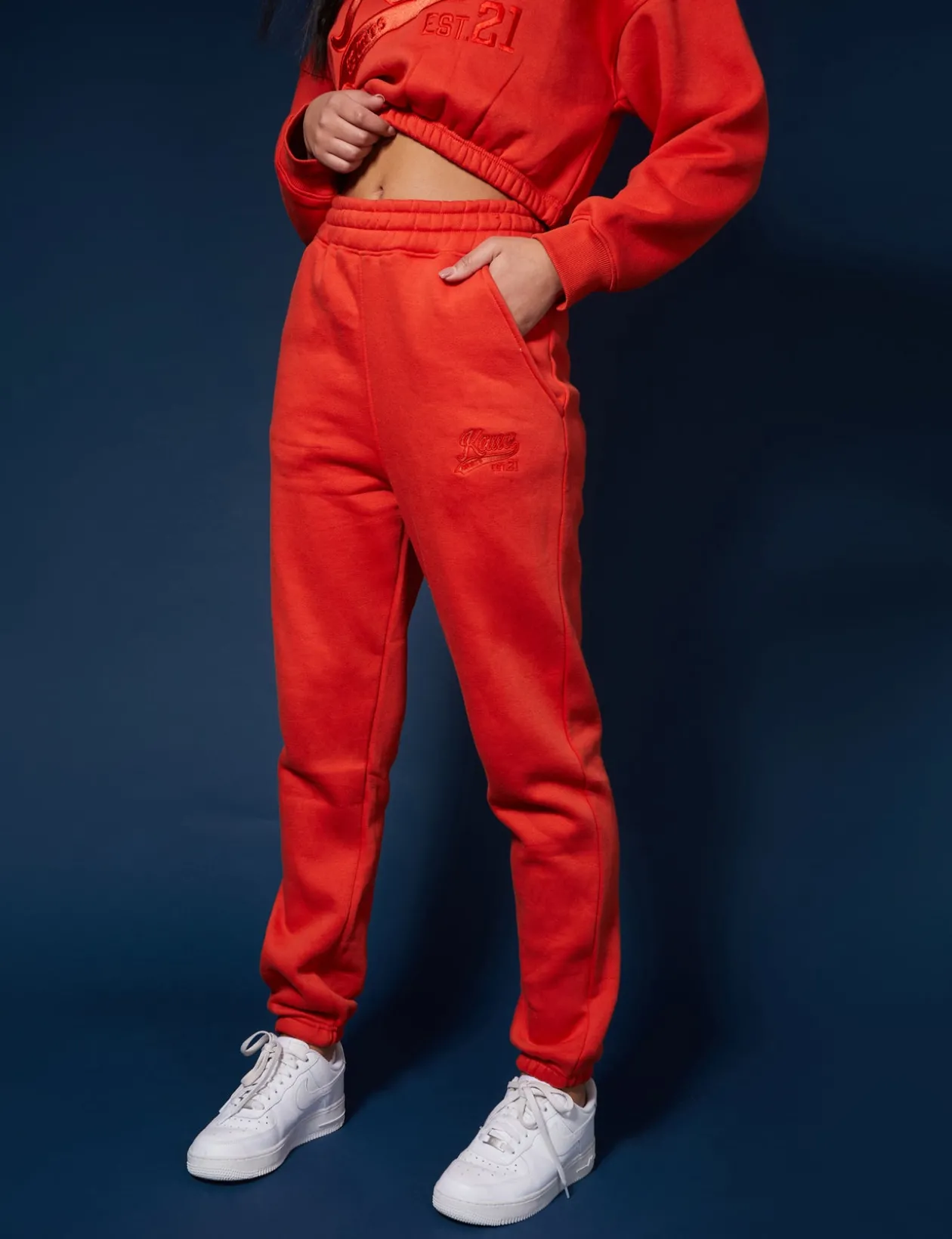 Public Desire Varsity Tonal 90's Joggers Flame | Women Jogger & Leggings