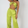 Public Desire Wide Leg Satin Trousers | Women Trousers