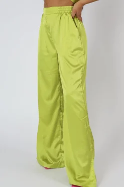 Public Desire Wide Leg Satin Trousers | Women Trousers