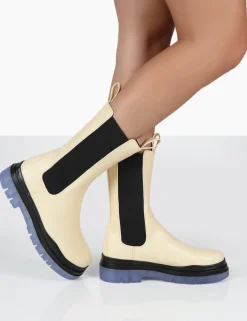 Public Desire Winter Ankle Chunky Sole Chelsea Boots | Women Flat Boots