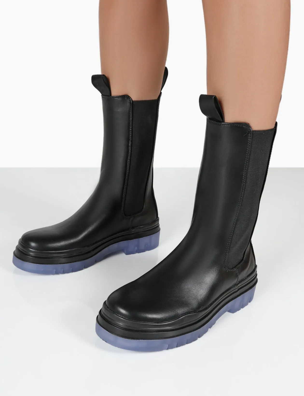 Public Desire Winter Wide Fit Ankle Chunky Sole Chelsea Boots | Women Wide Fit Ankle Boots