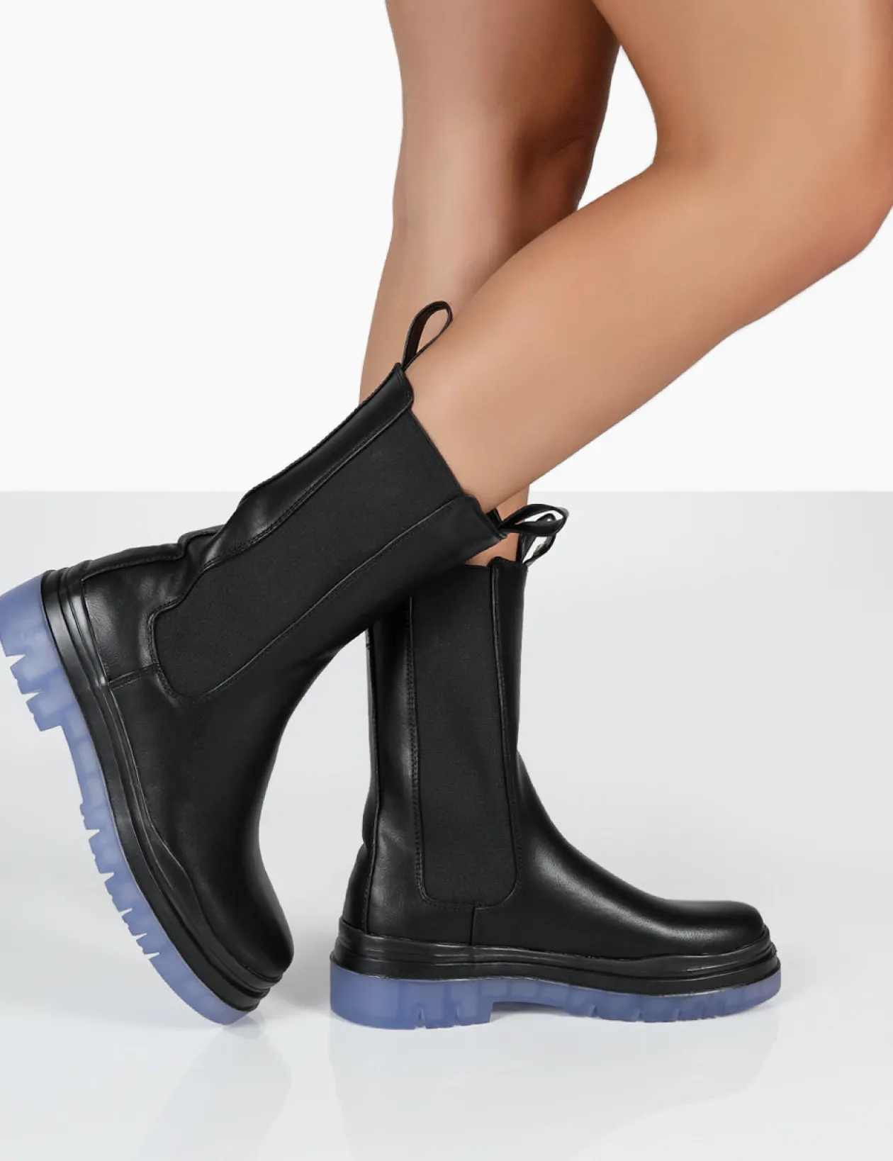 Public Desire Winter Wide Fit Ankle Chunky Sole Chelsea Boots | Women Wide Fit Ankle Boots