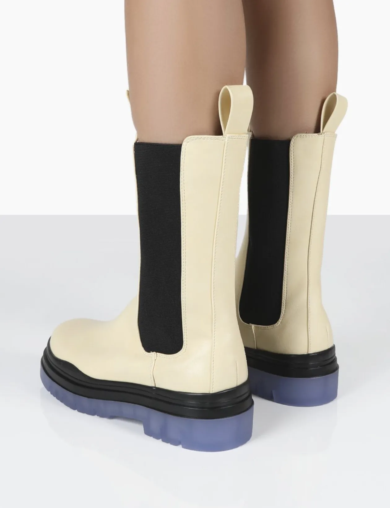 Public Desire Winter Wide Fit Off Ankle Chunky Sole Chelsea Boots | Women Wide Fit Ankle Boots