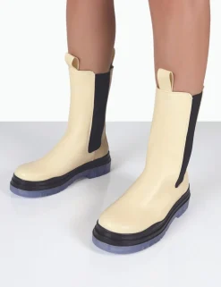 Public Desire Winter Wide Fit Off Ankle Chunky Sole Chelsea Boots | Women Wide Fit Ankle Boots