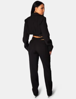 Public Desire Wrap Front Cropped Blazer | Women Outerwear & Jackets