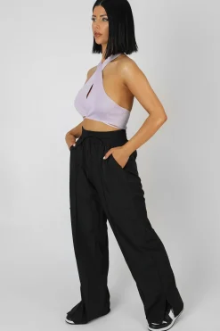 Public Desire Wrap Front Halter Crop Top | Women Knitwear