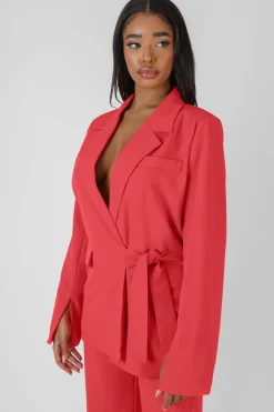 Public Desire Wrap Waist Blazer | Women Outerwear & Jackets