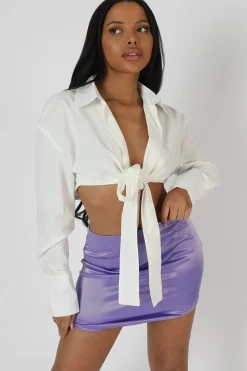 Public Desire Wrap Waist Poplin Shirt | Women Tops