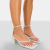 Public Desire Zahra Pu Toe Thong Mid Block Heeled Sandals | Women Mid Heels