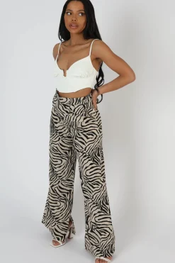 Public Desire Zebra Print Tailored Trousers | Women Tailoring