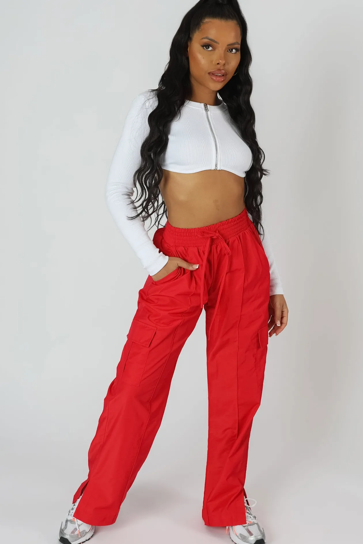 Public Desire Zip Through Underbust Ribbed Top | Women Tops