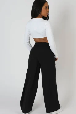 Public Desire Zip Through Underbust Ribbed Top | Women Tops